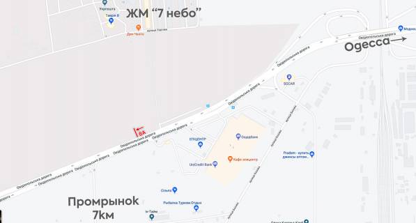 Билборд A в Одессе, 6х3  Дорога на 7 км схема
