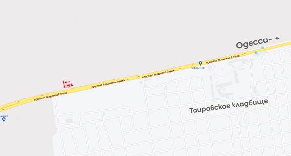 Билборд A в Одессе, 6х3  Одесса- Чорноморськ (Іллічівськ) схема