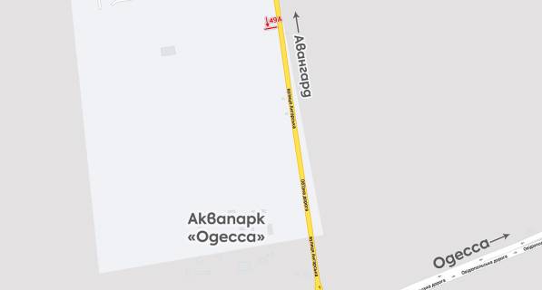 Билборд A в Одеських трасах, 3х6  Авангард-7 км схема