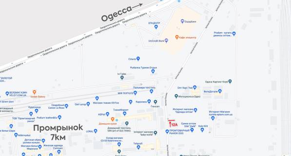 Білборд, Бігборд (Борд)  A у Одесі 7 км, вул Базова, 17 ст А схема