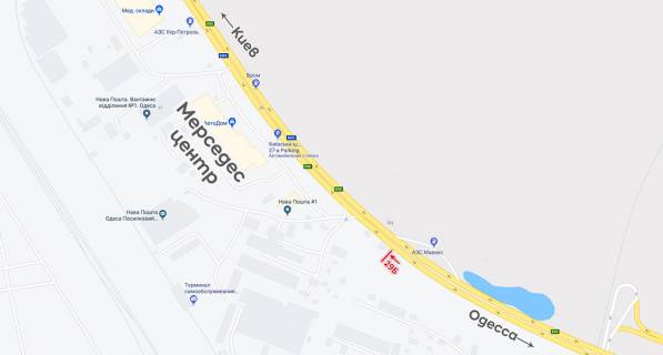 Билборд B в Одессе, 6х3  Ленингадское шосее 27 схема