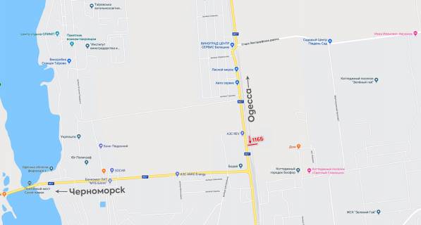 Білборд, Бігборд (Борд)   у Одесі, 3*4  Ильичевская дорога ст Б схема