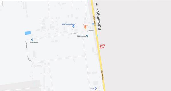Билборд B в Одессе, 3х6  Авангард-7 км схема