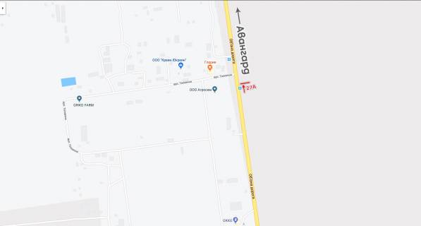 Білборд, Бігборд (Борд)  A у , Авангард (Авангард), 3х6  транспорт рухається до двох стовпів, до Авангарду схема