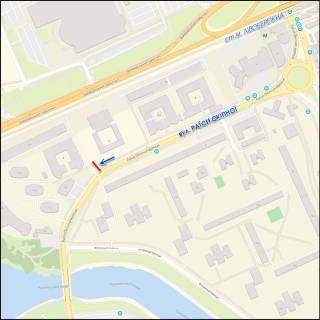 Prismatron, Prism A in Kyiv, 6.00 х 3.00  Raisy Okipnoj, 6, k Rusanovke i mostu Patona - 252563 scheme