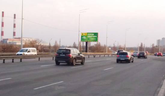 Бэклайт B в Киеве, 8.00 х 4.00  Надднепрянское шоссе, к Южному мосту, из центра фото 1