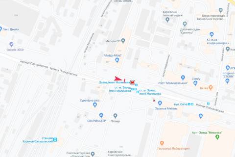 Billboard B in Kharkiv, 3х6  Plehanivs'ka st., 119, z centru scheme