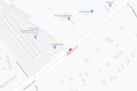 Билборд A в Харькове, 3х6  Салтівське шосе, 161-б, в центр схема