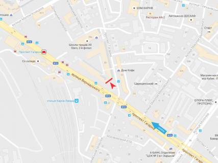 Билборд A в Харькове просп. Аерокосмічний (Гагаріна) 20 (Автовокзал) схема