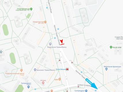 Білборд, Бігборд (Борд)  B у Харкові, 3х6  Людвіга Свободи пр-т, 36, в центр схема