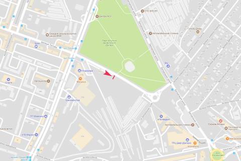 Бэклайт A в Днепр (Днепропетровск), 3,1х2,2  Зоряний бульв., 19а  За АЗС Юкон. схема