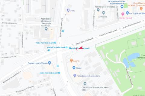 Ситилайт B в Харькове, 1,24х1,84  Клочковский спуск (8), из центра (пакетная продажа) схема