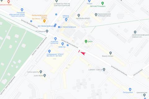 Білборд, Бігборд (Борд)  B у Харкові, 3х6  Валентинівська вул., 38-А схема