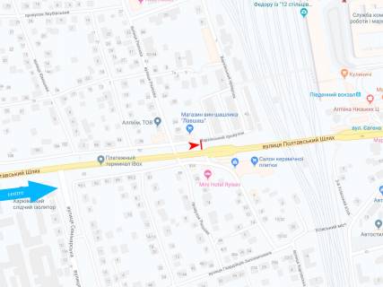 Призма B в Харькове, 3х6  Полтавский шлях ул., 86, в центр - 383037 схема