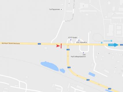 Билборд A в Харькове, 3х6  Залютинская ул. (А1), в город схема