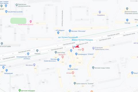 Ситилайт B в Харькове, 1,24х1,84  Салтовское шоссе, 248 (остановка "Руслана Плоходько"), из центра схема