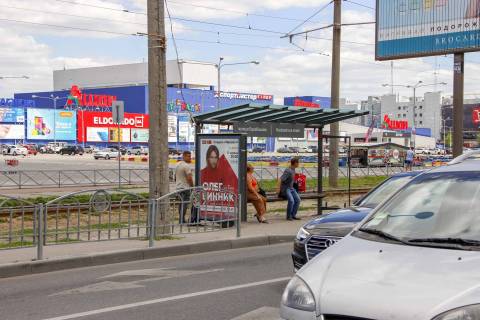 Ситилайт B в Харькове, 1,24х1,84  Героев Труда ул., 7 (остановка ул. Барабашова), из центра фото 1