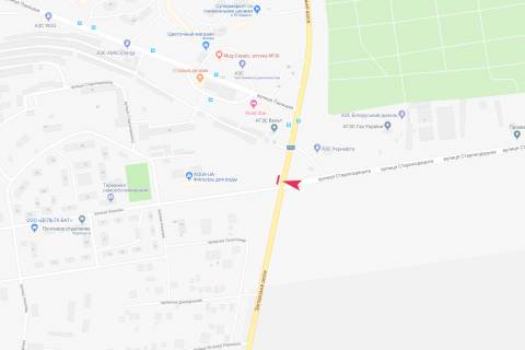 Billboard A in Dnipro (Dnipropetrovsk), 2,9х5,9  Zaporiz'ke sose - Naukova st., (navproti AZS UkrNafta, z/m Topola - 3, viizd z mista) scheme