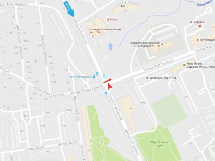 Скроллер A в Харькове, 3,1х2,2  Клочковская ул. - Новгородская ул., из центра - 382654 схема