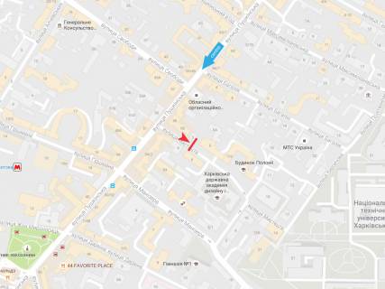 Билборд B в Харькове, 2х3  Мистецтв (Червонопрапорна) ул.,3 (2x3) схема