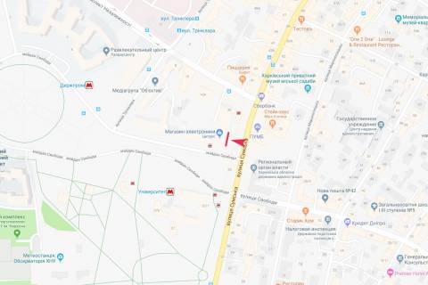 Билборд A в Харькове Сумская ул.,39 схема