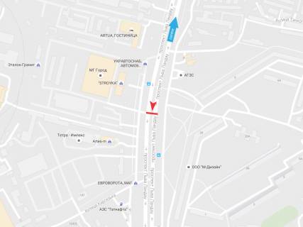 Билборд B в Харькове, 3х6  просп. Льва Ландау (50-річчя СРСР), 149, з центру схема