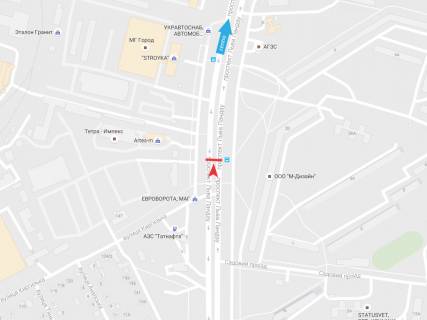 Призма A в Харькове, 3х6  просп. Льва Ландау (50-річчя СРСР) 20, в центр - 383413 схема