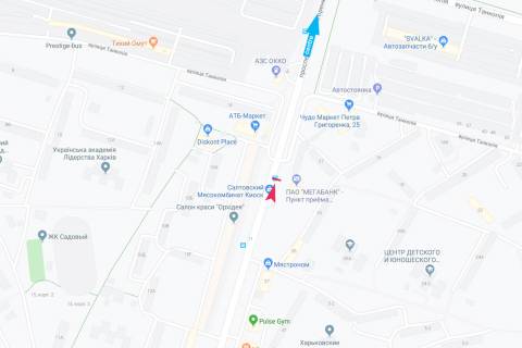 Ситилайт A в Харькове, 1,24х1,84  Петра Григоренко, 31 (остановка "29-й микрорайон"), в центр схема