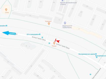 Билборд A в Харькове, 3х6  Героїв Праці вул., 35, в центр схема
