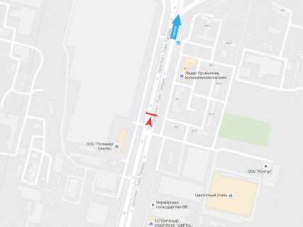 Билборд A в Харькове, 3х6  просп. Льва Ландау (50-річчя СРСР) 56, в центр схема