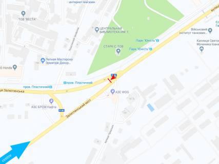 Призма A в Харькове, 3х6  Полтавский шлях ул. - Залютинская ул., из центра (Левый) - 383075 схема