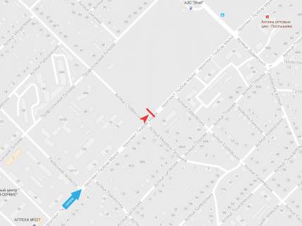 Билборд B в Харькове, 3х6  просп. Любові Малої (Постишева) 53, в центр схема