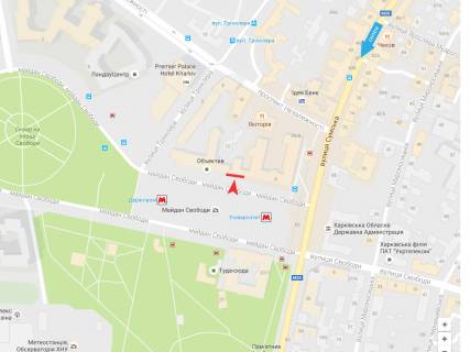 Билборд A в Харькове Свободы пл. (Гостиница Харьков) схема