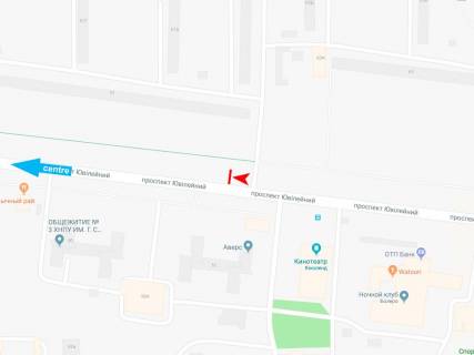 Призма A в Харькове, 3х6  просп. Ювілейний (П'ятдесятиріччя ВЛКСМ ) 51 (2), в центр (Кіноленд) - 383277 схема
