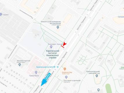 Билборд A в Харькове, 3х6  Перемоги пр-т, 55, в центр схема