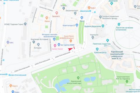 Ситилайт B в Харькове, 1,24х1,84  Клочковский спуск (1), в центр (пакетная продажа) схема