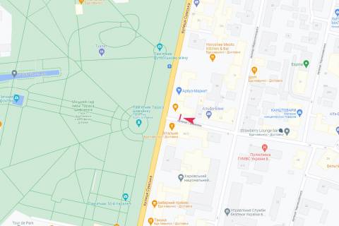 Ситилайт B в Харькове, 1,24х1,84  Гиршмана ул. - Сумская ул., 46/1 схема