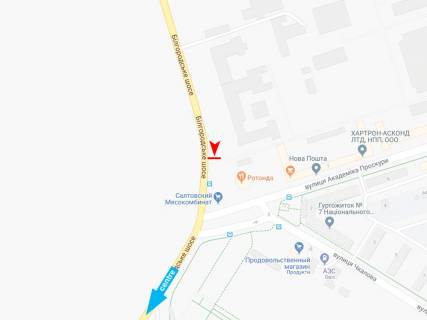 Бэклайт B в Харькове, 3х6  Белгородское шоссе - Академика Проскуры ул., 1, в центр схема