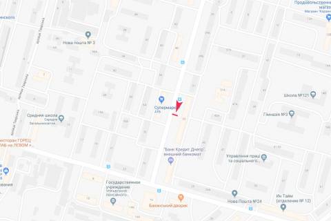 Билборд B в Днепр (Днепропетровск), 3х6  Петра Калнишевського (Косіора) просп., 33 схема