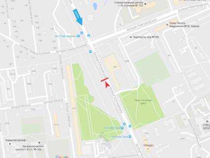 Билборд B в Харькове, 3х6  Клочківська вул., 197 (2), з центру схема