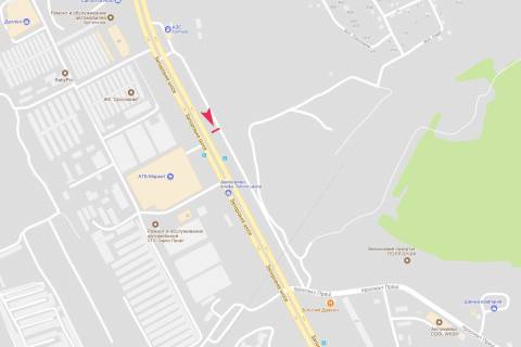 Билборд B в Днепр (Днепропетровск), 3х6  Запорізьке шосе  (перед Шинною вул.)  схема
