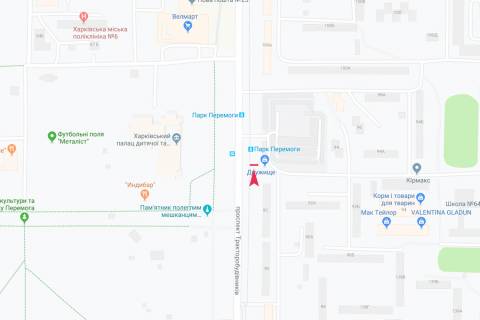 Ситилайт A в Харькове, 1,24х1,84  Тракторостроителей, 92 (остановка "парк Победы"), из центра схема