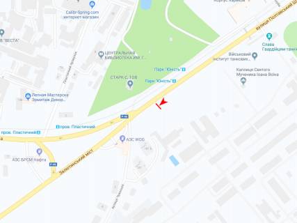 Ситилайт B в Харькове, 1,24х1,84  Полтавский шлях ул., 179 (парк Юнность, автобусная) схема
