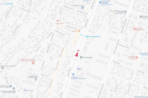 Билборд B в Днепр (Днепропетровск), 3х6  Робоча вул., 20 - розділювальна смуга схема