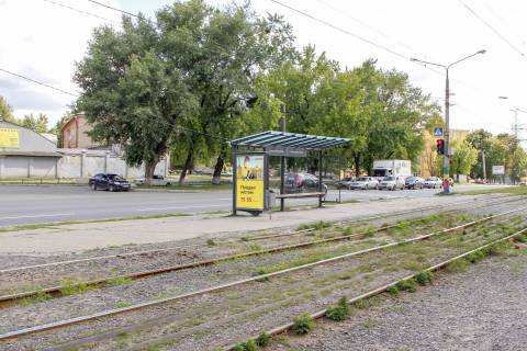 Ситилайт B в Харькове, 1,24х1,84  Академика Павлова ул. (напротив дома № 88) (1) (остановка улица Ивана Камышева), в центр фото 1