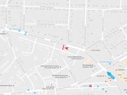 Білборд, Бігборд (Борд)  B у Харкові, 3х6  Матюшенка вул.,3, в центр схема