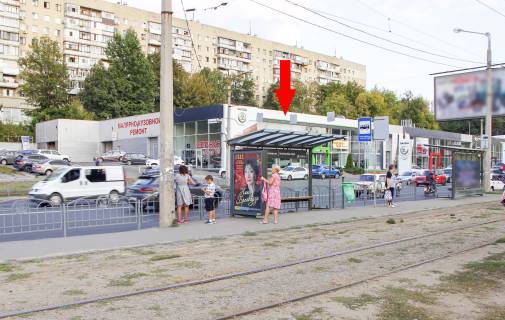 Ситилайт B в Харькове, 1,24х1,84  Клочковская ул., 199б (1) (остановка ул.Новгородская) фото 1