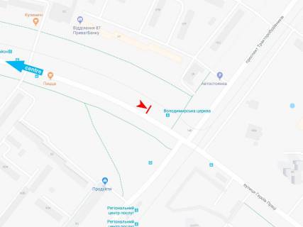 Ситилайт B в Харькове, 1,24х1,84  Героев Труда ул., 37 (2) (остановка Владимирская церковь), в центр схема