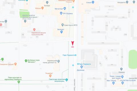 Билборд A в Харькове, 3х6  Тракторобудівників пр-т, 55, в центр схема
