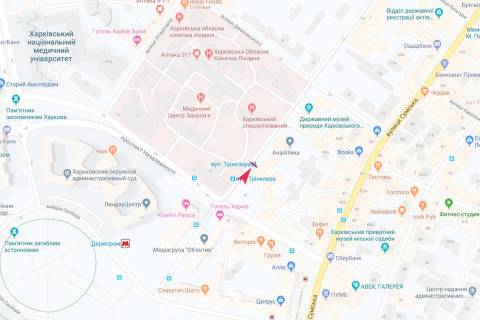 Ситилайт A в Харькове, 1,24х1,84  Тринклера ул., 6 (остановка "Тринклера"), из центра схема